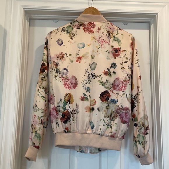Floral Women's Bomber Jacket - Picture 2 of 7